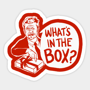 What's In The Box - Christmas and Seven Mashup Sticker